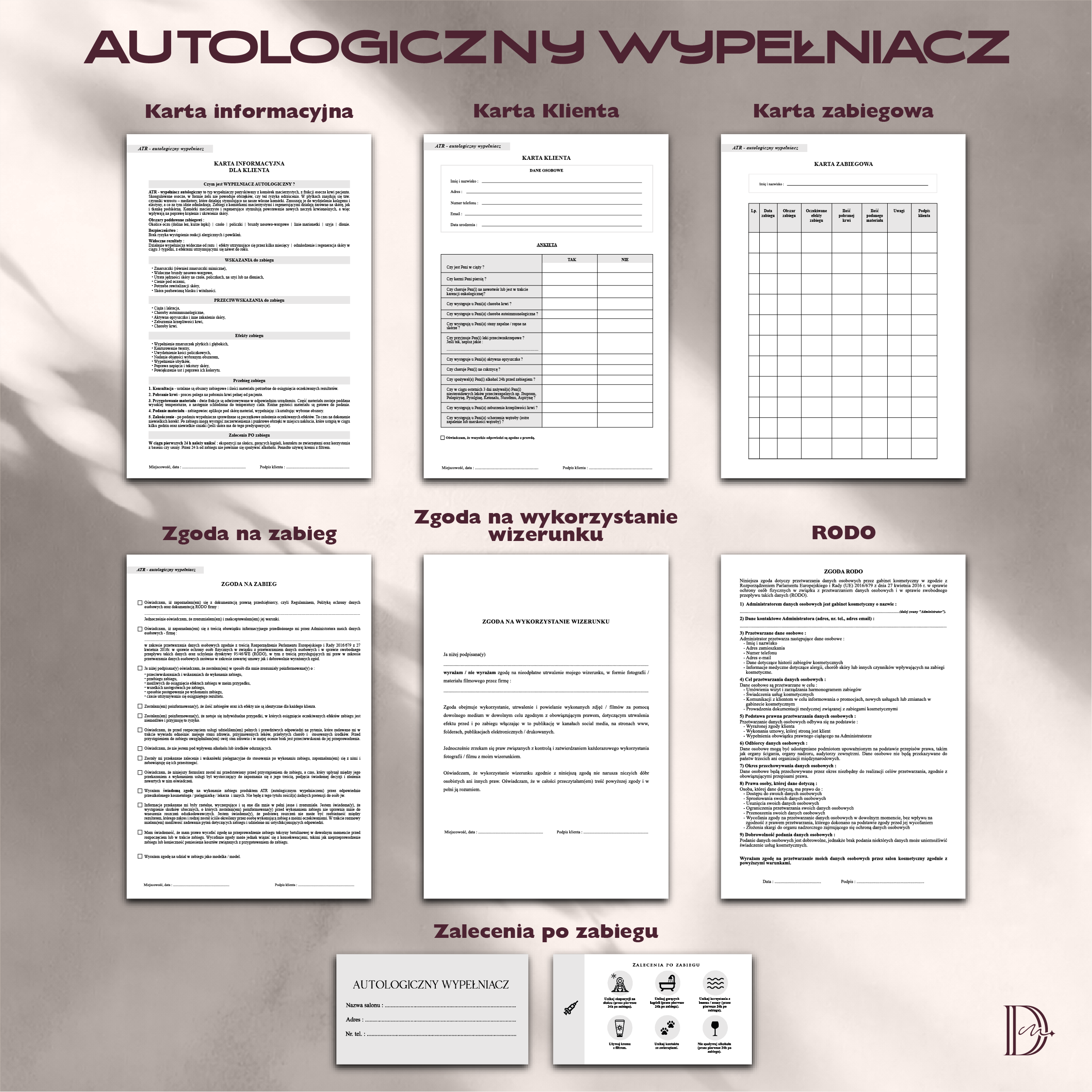 AUTOLOGICZNY WYPEŁNIACZ (ATR) dokumenty zabiegowe PAKIET