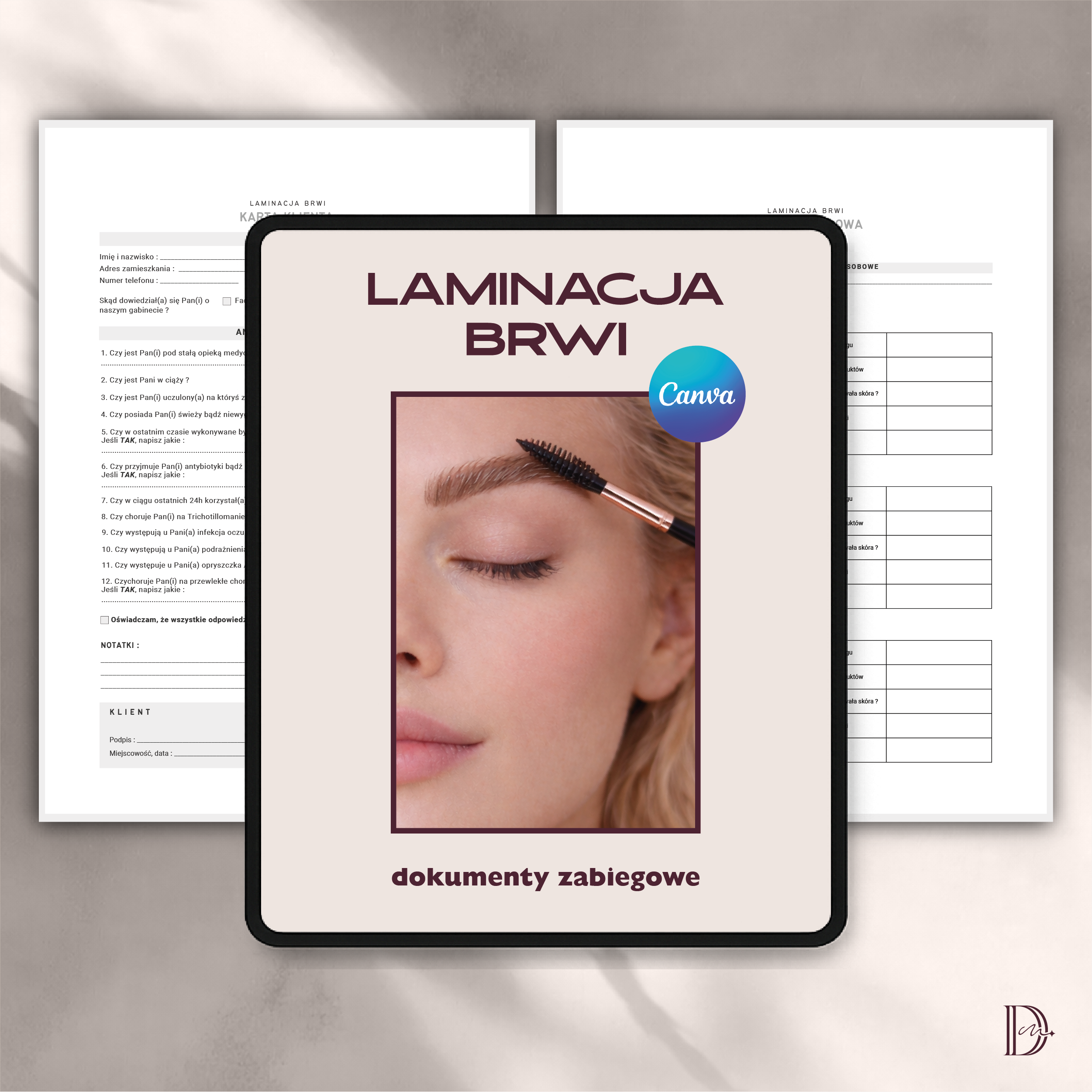 LAMINACJA BRWI - CANVA