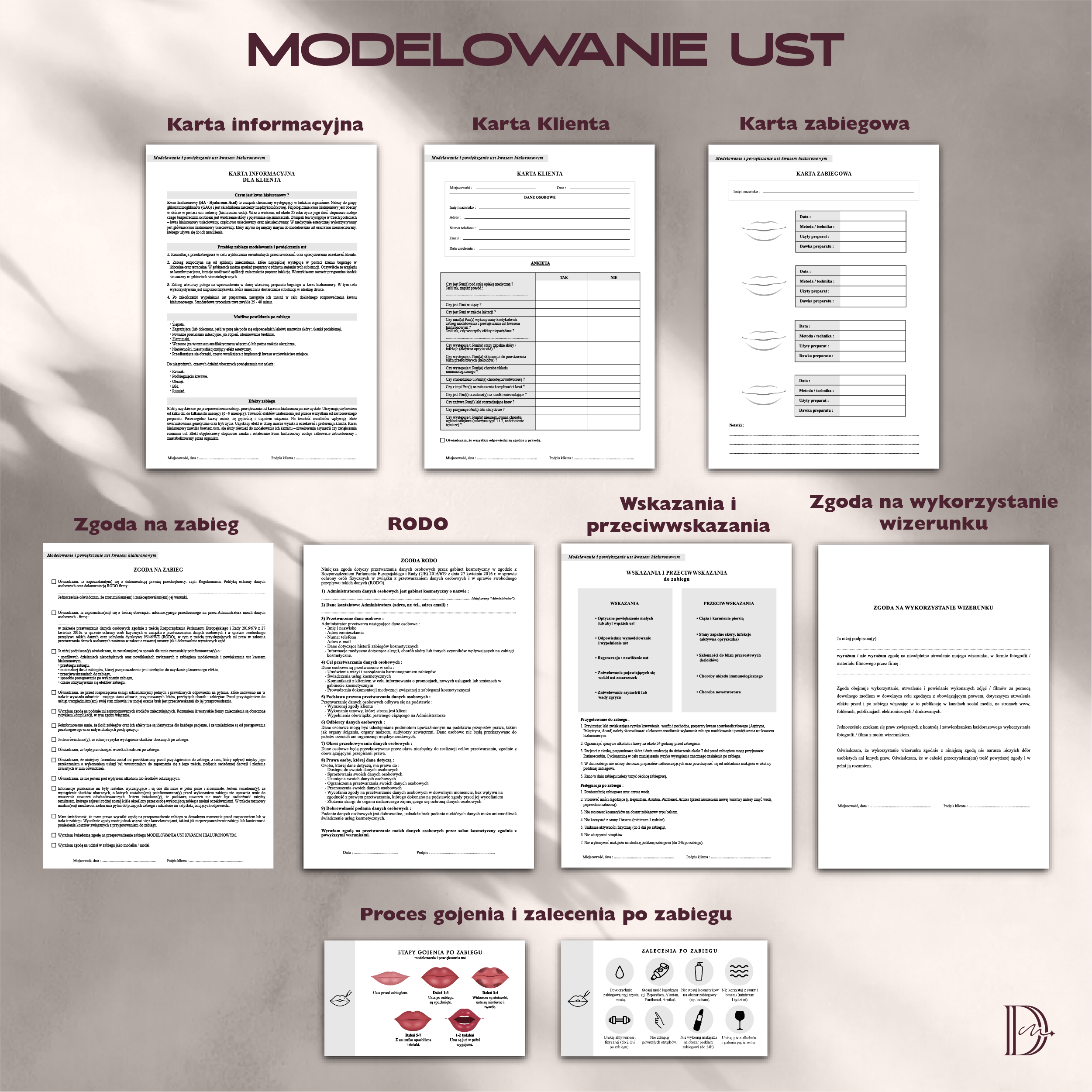 MODELOWANIE UST dokumenty zabiegowe PAKIET